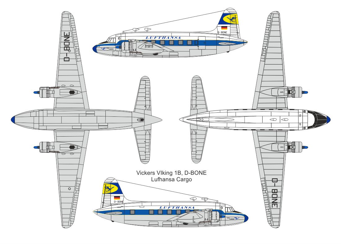 Valom 1/72 Vickers Viking 1B 'Cargo' (Air Ferry, Lufthansa) # 72173