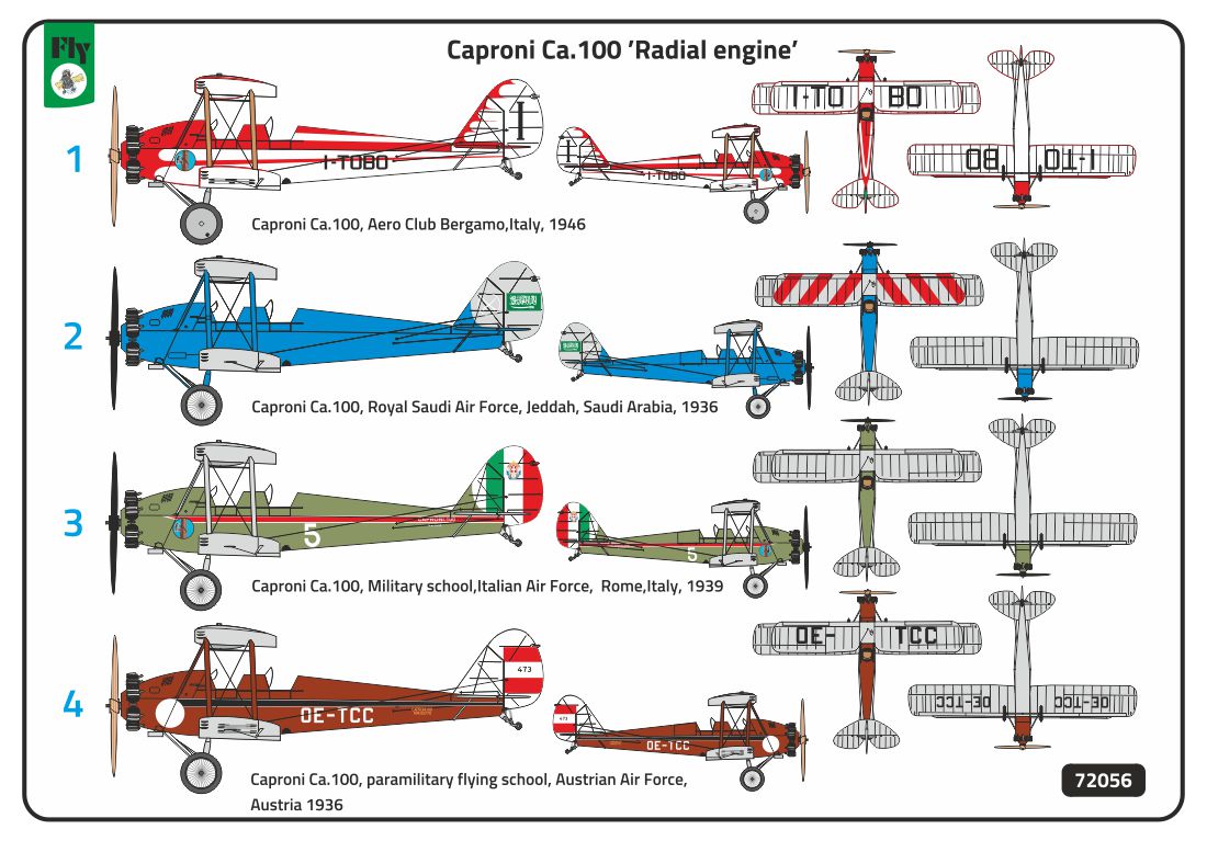 FLY 1/72 Caproni Ca.100 'Radial Engine' # 72056