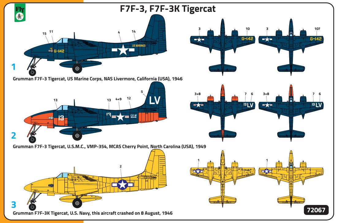 FLY 1/72 Grumman F7F-3 / F-3K Tigercat # 72067