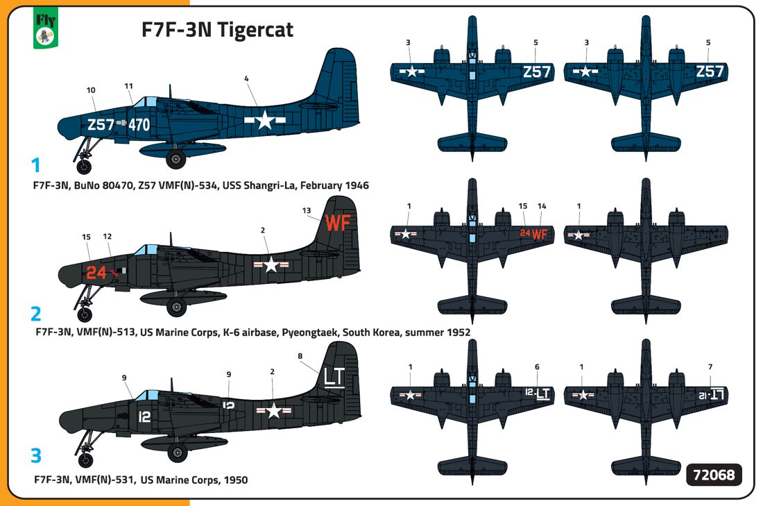 FLY 1/72 Grumman F7F-3N Tigercat # 72068