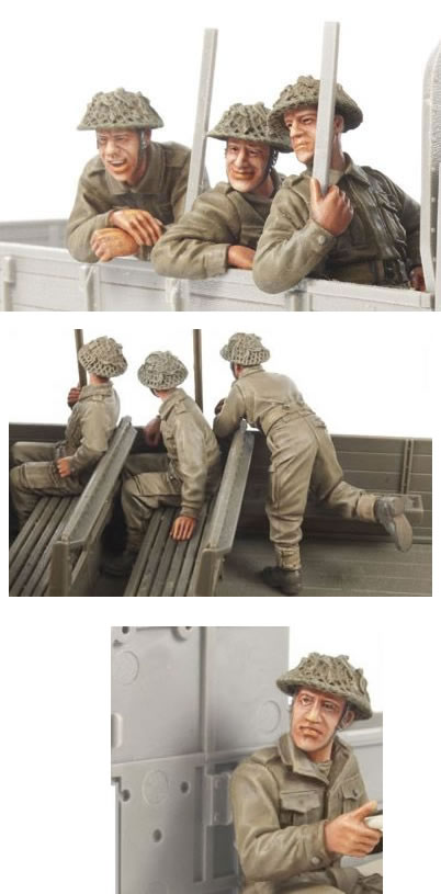 AFV Club 1/35 British AEC Truck Crew (4 figures) # 726 - Resin figures 