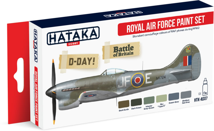 Hataka Hobby Royal Air Force RAF acrylic paint set # AS07