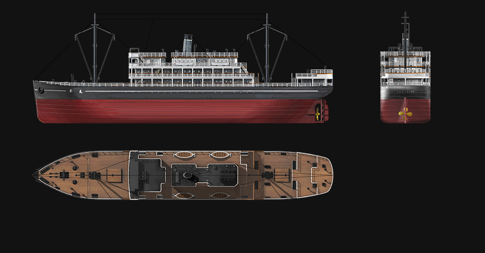 Meng Model 1/150 - The Crossing # 001 - Plastic Model Boat Meng Model 1/150 - The Crossing # 001 - Plastic Model Boat