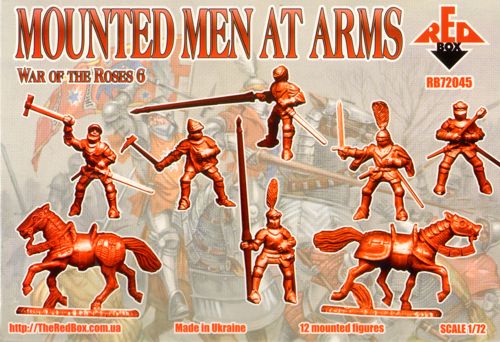 Red Box 1/72 War of the Roses 6. Mounted Men at Arms # 72045 - Plastic Model Figures