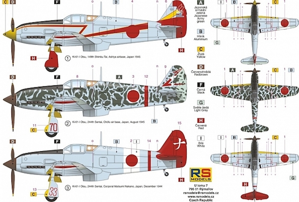 RS Models 1/72 Kawasaki Ki-61 I Otsu # 92179 - Plastic Model Kit