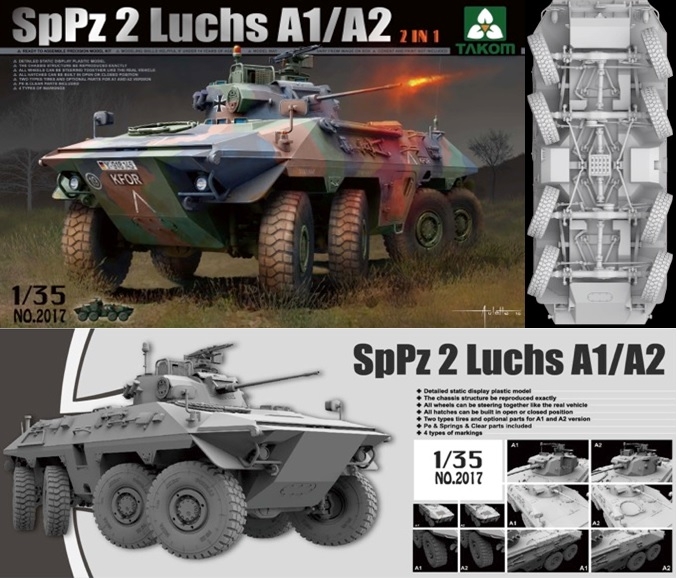 TAKOM 1/35 SpPz Luchs A1/A2 # 2017 - Plastic Model Kit