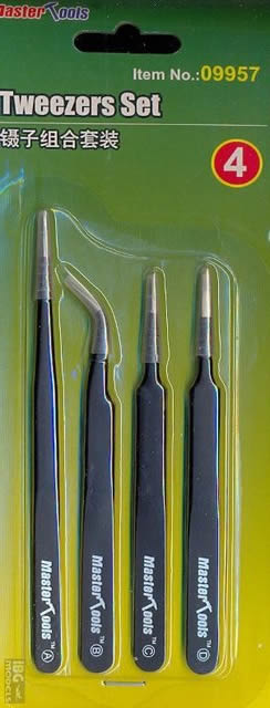 Trumpeter 4 tweezers between 4&frac34;in (120mm) and 5&frac12;in (140mm) long # 09957