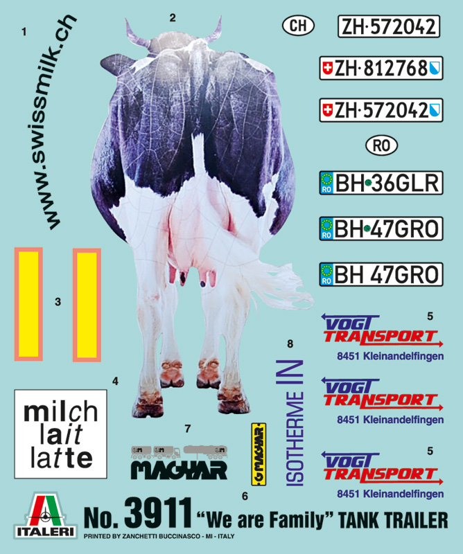 Italeri 1/24 CLASSIC TANK TRAILER "We are family" # 3911 - Plastic Model Kit