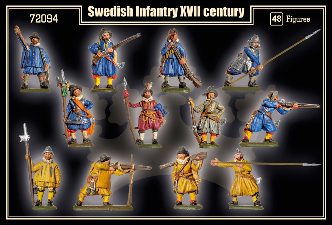 Mars 1/72 Swedish Infantry early 17th century # 72094 # Model Figures