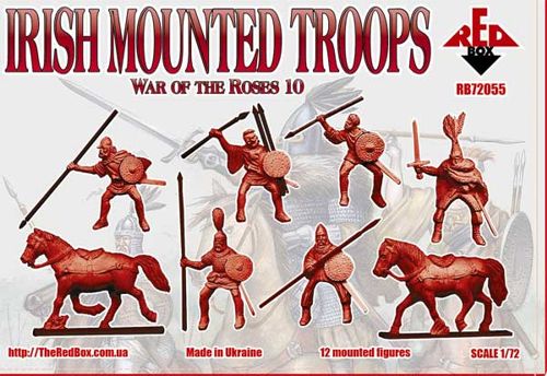 Red Box 1/72 War of the Roses 10. Irish Mounted Troops # 72055 - Plastic Model Figures