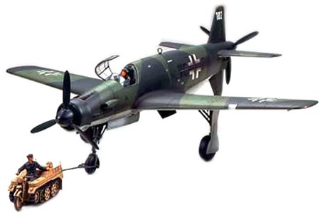 Tamiya 1/48 Dornier Do 335A 'Pfeil' with Kettenkrad # 89598 - Plastic Model Kit