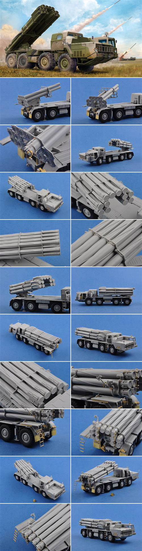 Trumpeter 1/35 Russian 9K58 "Smerch-M" on 9A52-2 Launch Vehicle # 01020 - Plastic Model Kit