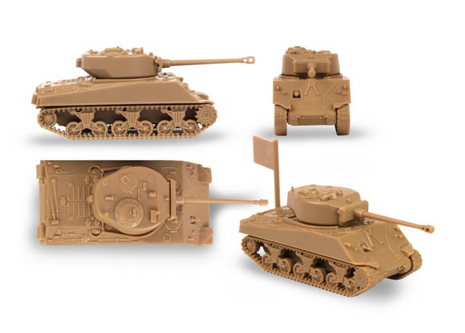 Zvezda 1/100 US Medium Tank M4A2 "Sherman" # 6263 - Plastic Model Kit