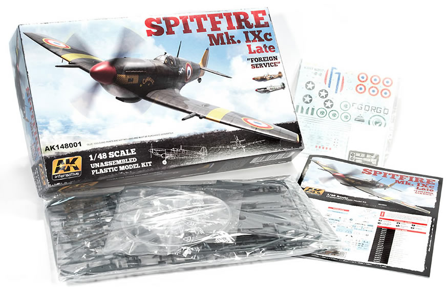 AK Interactive 1/48 Spitfire Mk. Ixc Late # 148001 - Plastic Model Kit