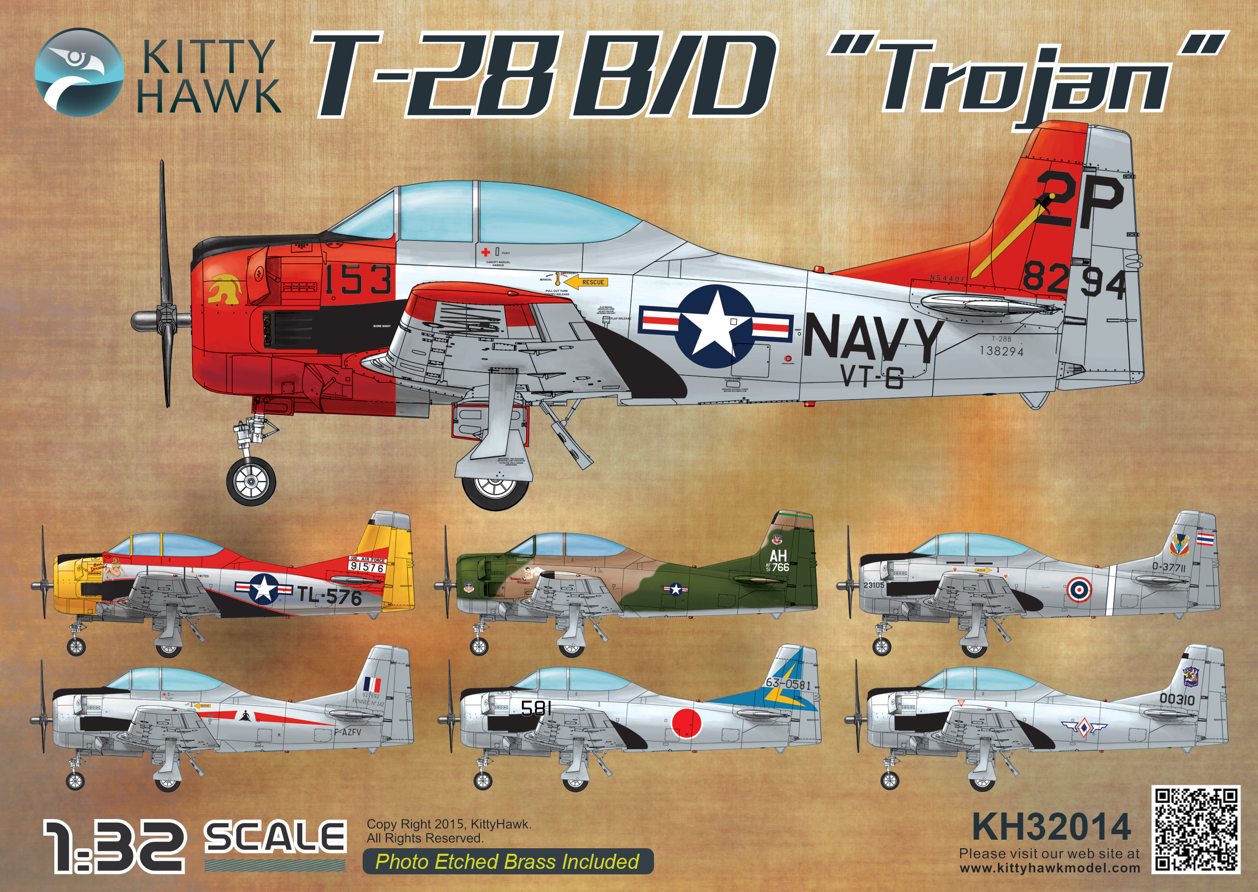 Kitty Hawk 1/32 North-American T-28B Trojan # 32014