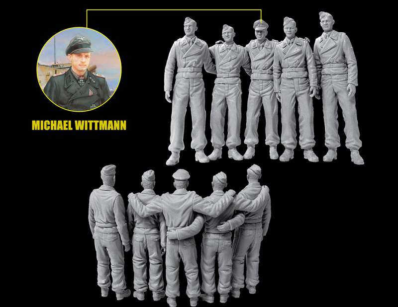 Dragon 1/35 Wittmann's Ace Tiger Crew (5 Figure Set) # 6831