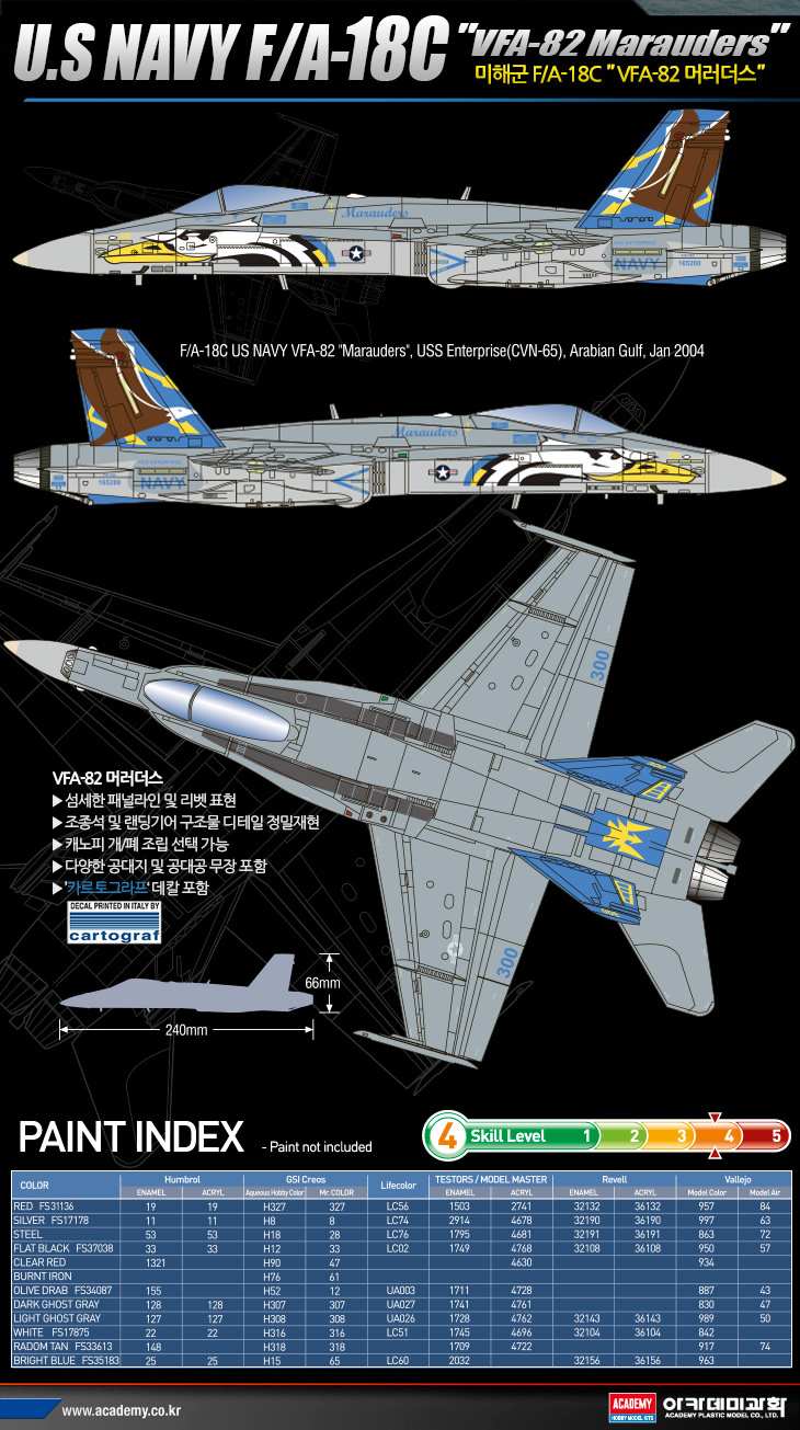 Academy 1:72 - F/A-18C USNVFA-82 Marauders