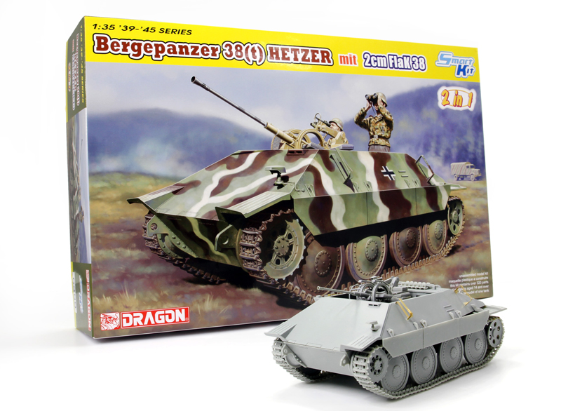 Dragon 1/35 Bergepanzer 38(t) HETZER mit 2cm FlaK 38 - Smart Kit (2 in 1) # 6399