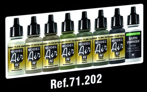 Vallejo Model Air Set - MERDC Camo colours x 8 # 71202
