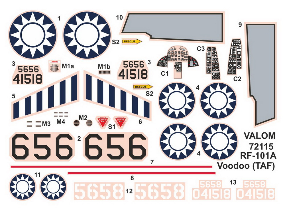 Valom 1/72 McDonnell F-101A Voodoo (TAF) # 72115 Valom 1/72 McDonnell F-101A Voodoo (TAF) # 72115