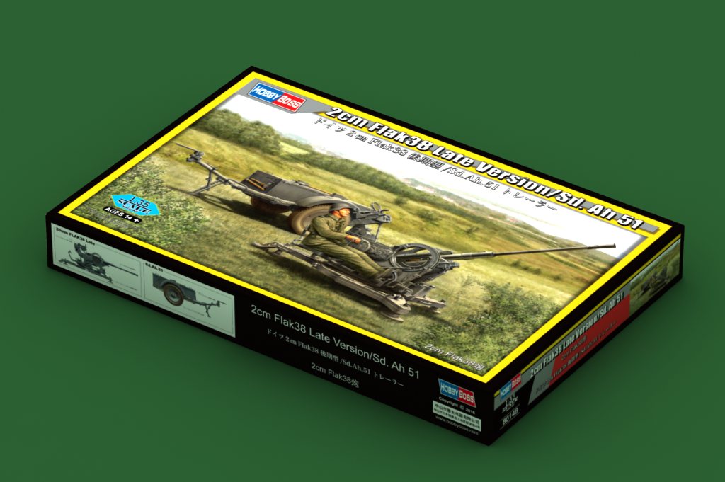 Hobbyboss 1/35 2cm Flak 38 Late Version / Sd. Ah 51 # 80148