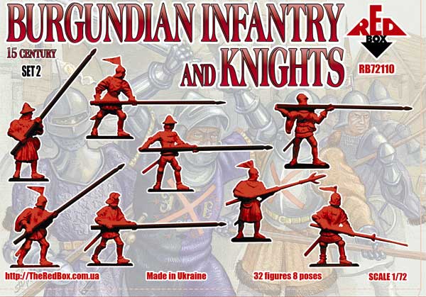 Red Box 1/72 Burgundian infantry and knights (2 set). 15 century" # 72110