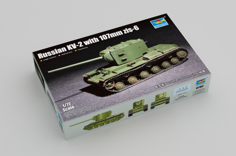 Trumpeter 1/72 Soviet KV-2 tank 107mm Zis-6 # 07162