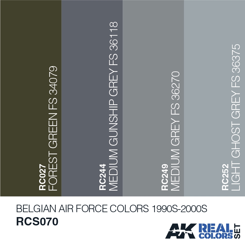 AK Interactive Belgian Air Force Colours 1990s-2000s # RCS070