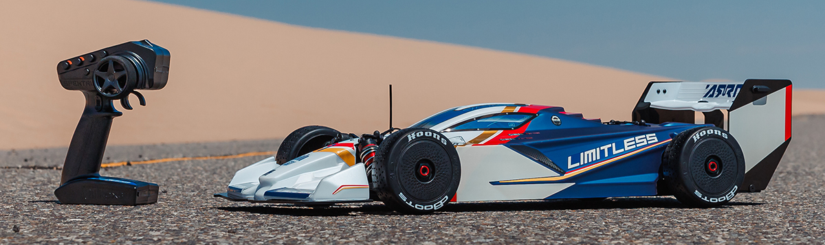 ARRMA 1/7  Limitless 120 8S RC Speed Machine on the tarmac